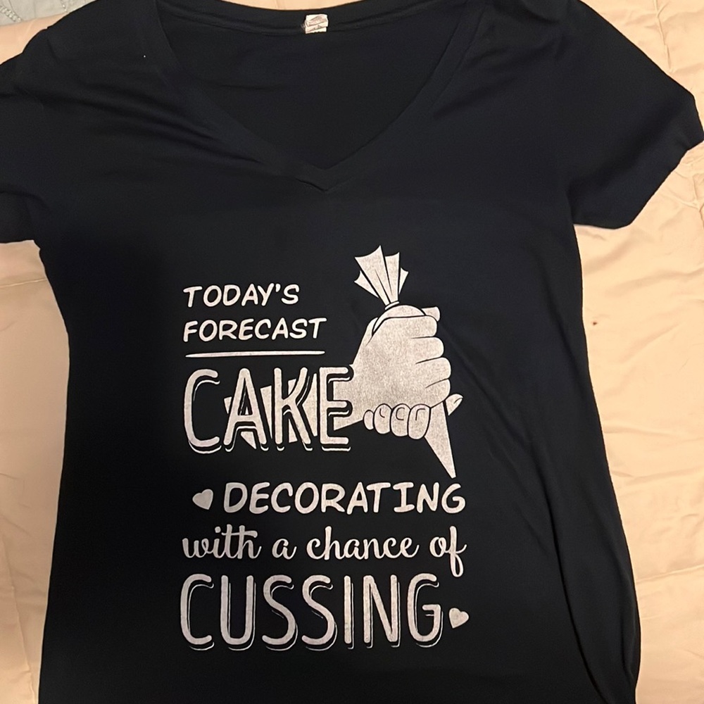 Cake t-shirt   Size M  v-neck